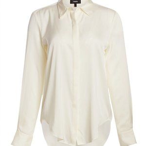 Theory Sunaya Silk Shirt